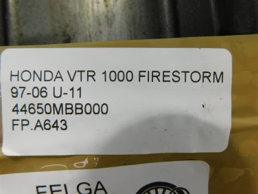 Felga koŁo przÓd honda vtr 1000 firestorm 97-06 felga prosta ok u-11 44650mbb000