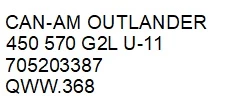 Wspornik stelaŻ can-am outlander 450 570 g2l u-11 705203387