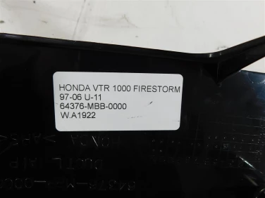 Plastik wypeŁnienie owiewka honda vtr 1000 firestorm 97-06 u-11 64376-mbb-0000