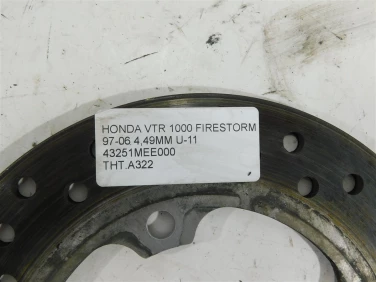 Tarcza hamulcowa tyŁ honda vtr 1000 firestorm 97-06 4,49mm u-11 43251mee000