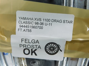 Felga koŁo tyŁ yamaha xvs 1100 drag star classic 98-06 felga prosta ok u-11 944451560700