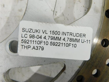 Tarcza hamulcowa przÓd suzuki vl 1500 intruder lc 98-04 4,79mm 4,78mm u-11 5921110f10 5922110f10