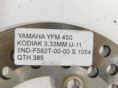 Tarcza hamulec yamaha yfm 450 kodiak 3,33mm u-11 5nd-f582t-00-00