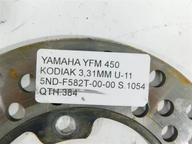 Tarcza hamulec yamaha yfm 450 kodiak 3,31mm u-11 5nd-f582t-00-00