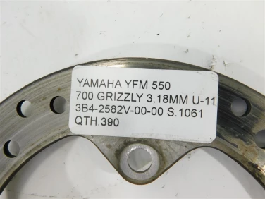 Tarcza hamulec yamaha yfm 550 700 grizzly 3,18mm u-11 3b4-2582v-00-00