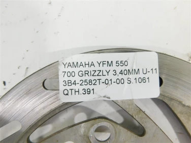 Tarcza hamulec yamaha yfm 550 700 grizzly 3,40mm u-11 3b4-2582t-01-00