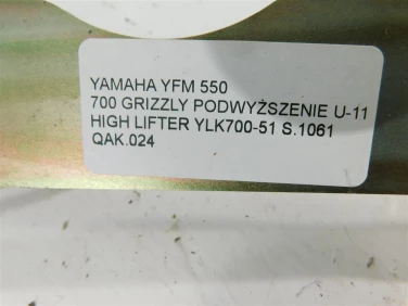 Zestaw amotyzator komplet yamaha yfm 550 700 grizzly podwyŻszenie u-11 high lifter ylk700-51