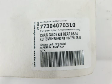 Ślizg ŁaŃcucha wahacz ktm exc 125/530 08-13 u-10 77304070310