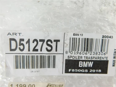 Szyba owiewka przÓd bmw f 750/850 gs 18-25 givi turystyczna u-10 323-d5127st