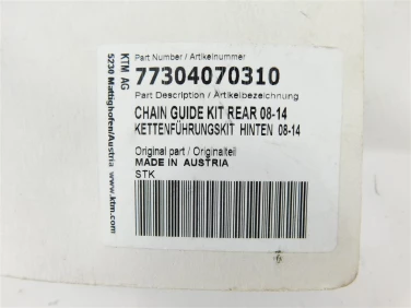 Ślizg ŁaŃcucha wahacz ktm exc 125/530 08-13 u-10 77304070310