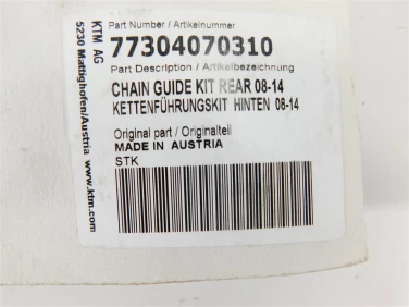 Ślizg ŁaŃcucha wahacz ktm exc 125/530 08-13 u-10 n 77304070310