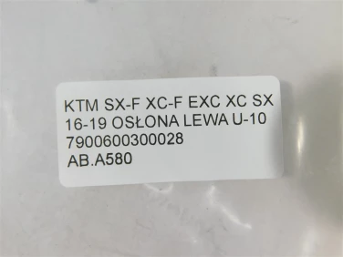 Air box filtr powietrza ktm sx-f xc-f exc xc sx 16-19 osŁona lewa u-10 7900600300028