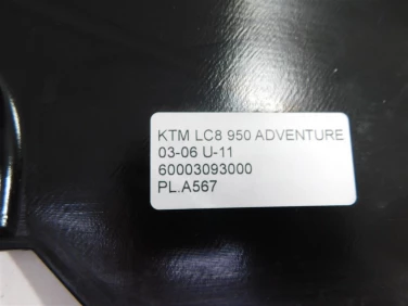 PŁug plastik owiewka ktm lc8 950 adventure 03-06 u-11 60003093000
