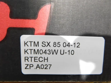 Plastiki owiewki zestaw ktm sx 85 04-12 ktm043w u-10 rtech