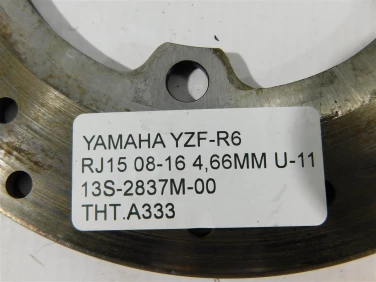 Tarcza hamulcowa tyŁ yamaha yzf-r6 rj15 08-16 4,66mm u-11 13s-2837m-00