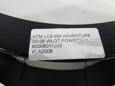 Plastik wypeŁnienie owiewka ktm lc8 950 adventure 03-06 wlot powietrza u-11 60008011000