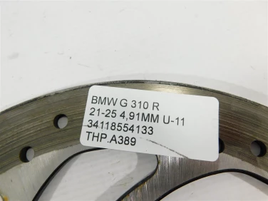 Tarcza hamulcowa przÓd bmw g 310 r 21-25 4,91mm u-11 34118554133