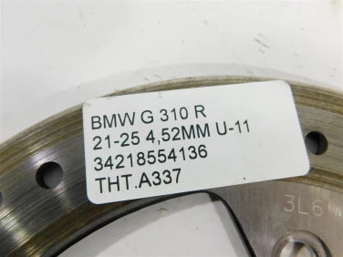 Tarcza hamulcowa tyŁ bmw g 310 r 21-25 4,52mm u-11 34218554136