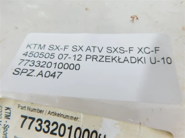 SprzĘgŁo napĘd ktm sx-f sx atv sxs-f xc-f 450505 07-12 przekŁadki u-10 77332010000