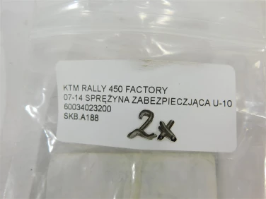 Skrzynia biegÓw ktm rally 450 factory 07-14 sprĘŻyna zabezpieczajĄca u-10 60034023200