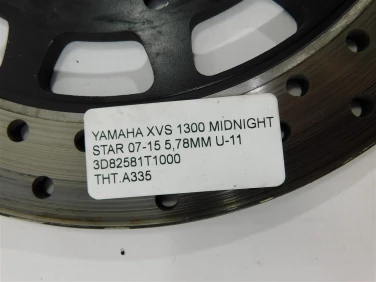 Tarcza hamulcowa tyŁ yamaha xvs 1300 midnight star 07-15 5,78mm u-11 3d82581t1000