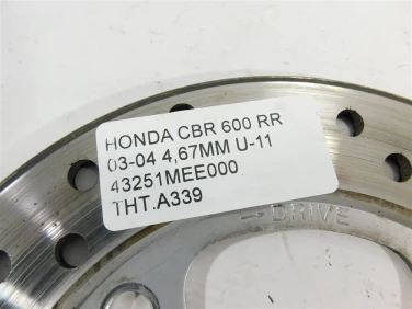 Tarcza hamulcowa tyŁ honda cbr 600 rr 03-04 4,67mm u-11 43251mee000