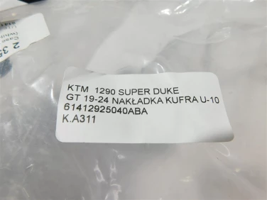 Kufer kufry tyŁ ktm 1290 super duke gt 19-24 nakŁadka kufra u-10 61412925040aba