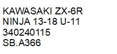 Stopka boczna kawasaki zx-6r ninja 13-18 u-11 340240115