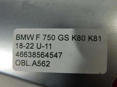 Owiewka bok boczna lewa bmw f 750 gs k80 k81 18-22 u-11 46638564547