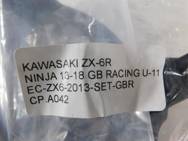 Crashpad gmol osŁona kawasaki zx-6r ninja 13-18 gb racing u-11 ec-zx6-2013-set-gbr