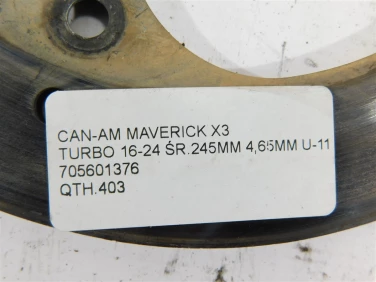 Tarcza hamulec can-am maverick x3 turbo 16-24 Śr.245mm 4,65mm u-11 705601376