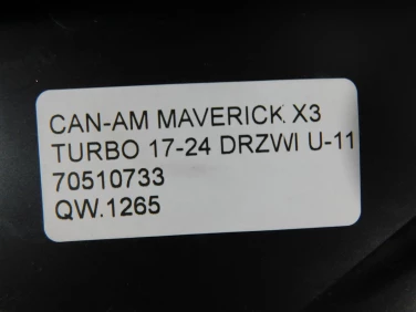 WypeŁnienie plastik can-am maverick x3 turbo 17-24 drzwi u-11 70510733