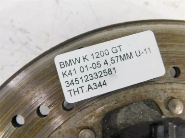 Tarcza hamulcowa tyŁ bmw k 1200 gt k41 01-05 4,57mm u-11 34512332581
