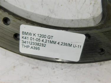 Tarcza hamulcowa przÓd bmw k 1200 gt k41 01-05 4,21mm 4,23mm u-11 34112338232