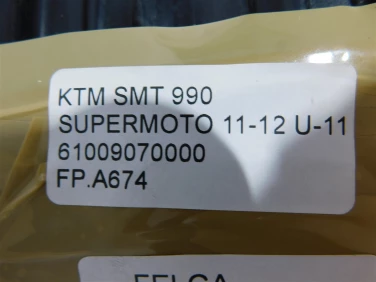 Felga koŁo przÓd ktm smt 990 supermoto 11-12 felga prosta ok u-11 61009070000