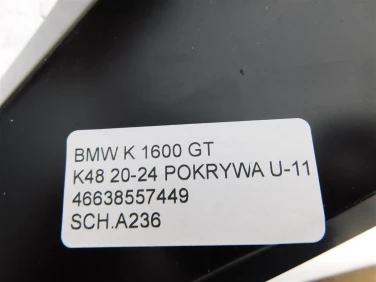 Schowek plastik bmw k 1600 gt k48 20-24 pokrywa u-11 46638557449
