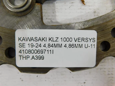 Tarcza hamulcowa przÓd kawasaki klz 1000 versys se 19-24 4,84mm 4,86mm u-11 41080069711i