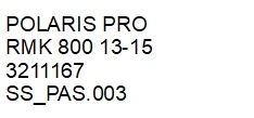 Pas napĘdowy polaris pro rmk 800 13-15 3211167