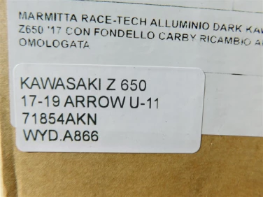 Wydech koŃcowy tŁumik kawasaki z 650 17-19 arrow u-11 71854akn