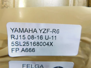 Felga koŁo przÓd yamaha yzf-r6 rj15 08-16 felga prosta ok u-11 5sl25168004x