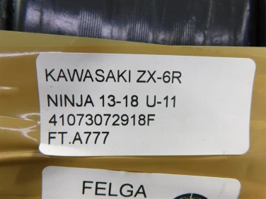 Felga koŁo tyŁ kawasaki zx-6r ninja 13-18 felga prosta ok u-11 41073072918f