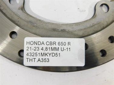 Tarcza hamulcowa tyŁ honda cbr 650 r 21-23 43251mkyd51 4,81mm u-11