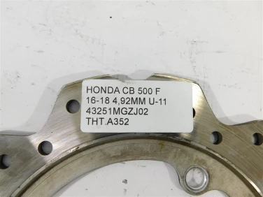 Tarcza hamulcowa tyŁ honda cb 500 f 16-18 43251mgzj02 4,92mm u-11