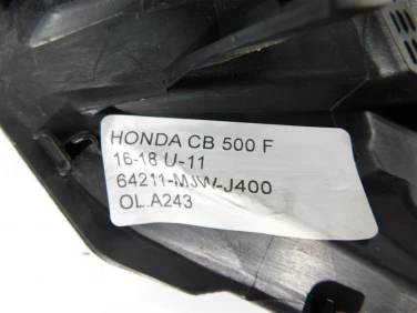 OsŁona licznik przÓd plastik honda cb 500 f 16-18 u-11 64211-mjw-j400