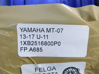 Felga koŁo przÓd yamaha mt-07 13-17 felga prosta ok u-11 1xb2516800p0