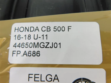 Felga koŁo przÓd honda cb 500 f 16-18 felga prosta ok u-11 44650mgzj01