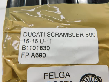 Felga koŁo przÓd ducati scrambler 800 15-16 felga prosta ok u-11 b1101830
