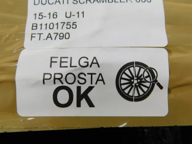 Felga koŁo tyŁ ducati scrambler 800 15-16 felga prosta ok u-11 b1101755