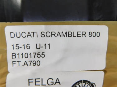 Felga koŁo tyŁ ducati scrambler 800 15-16 felga prosta ok u-11 b1101755