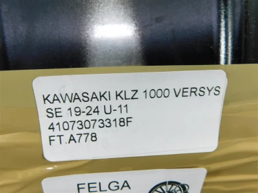 Felga koŁo tyŁ kawasaki klz 1000 versys se 19-24 felga prosta ok u-11 41073073318f